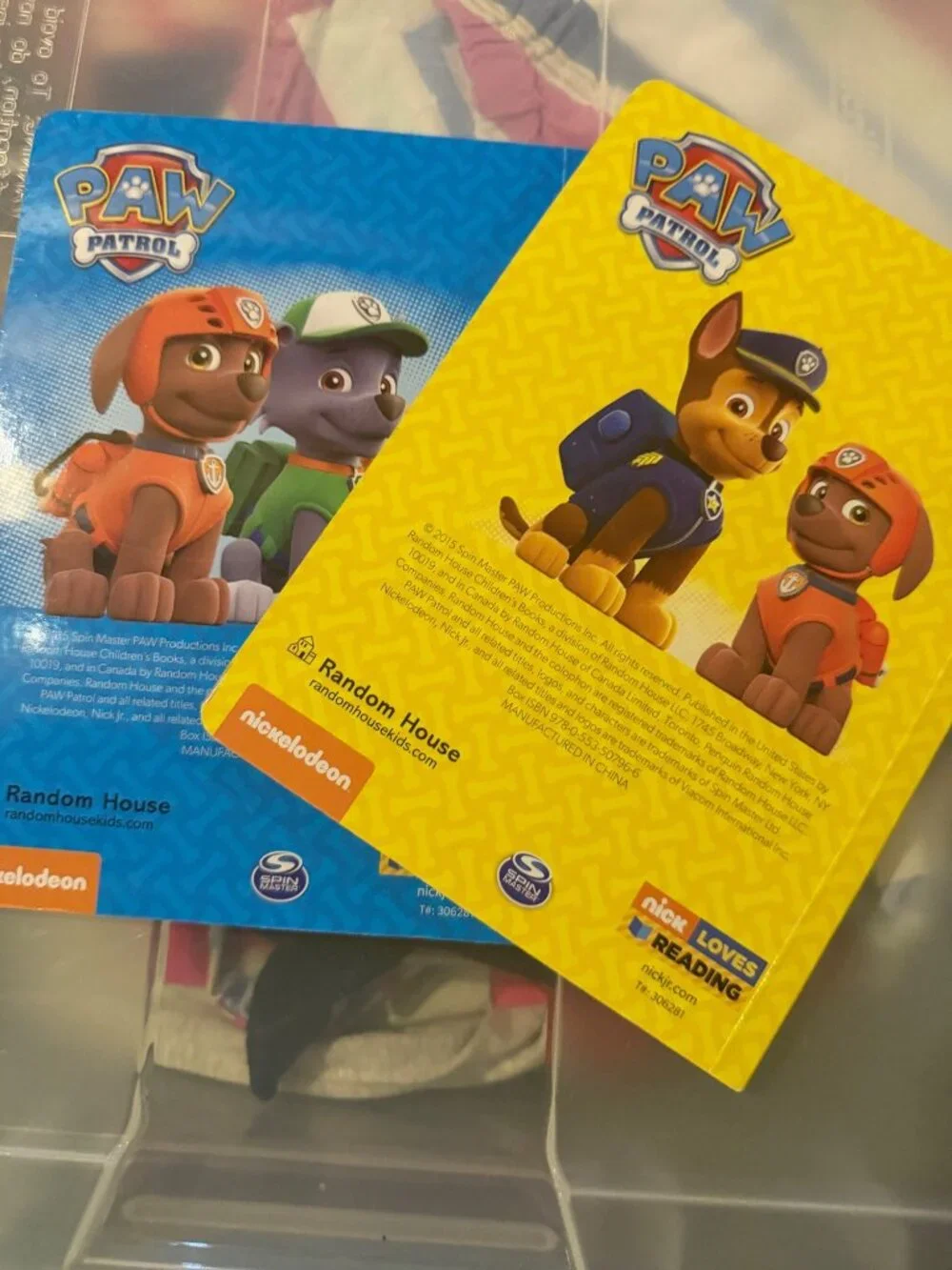 2 paw Patrol board books